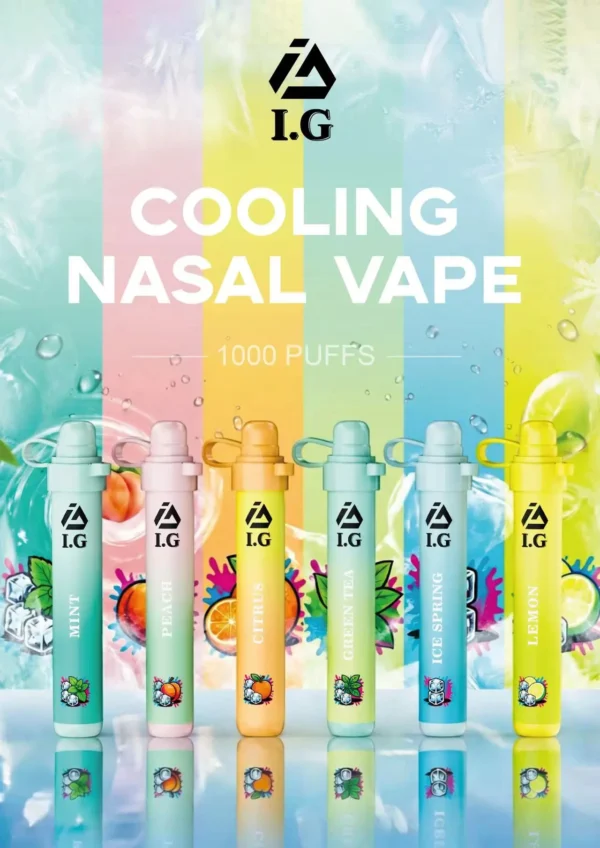 1-5.webp I.G 夏威夷1000口鼻通鼻吸薄荷棒 1000口氣流續航 6款清新香氣涼感提神 隨身舒暢設備