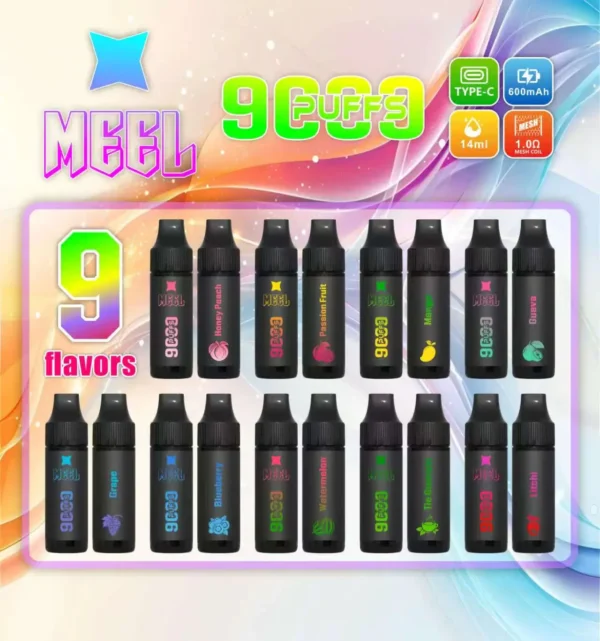 MEEL Marbo 9000口一次性主機 採用1.0歐姆Mesh網芯強效霧化技術  14ml巨量油量表現