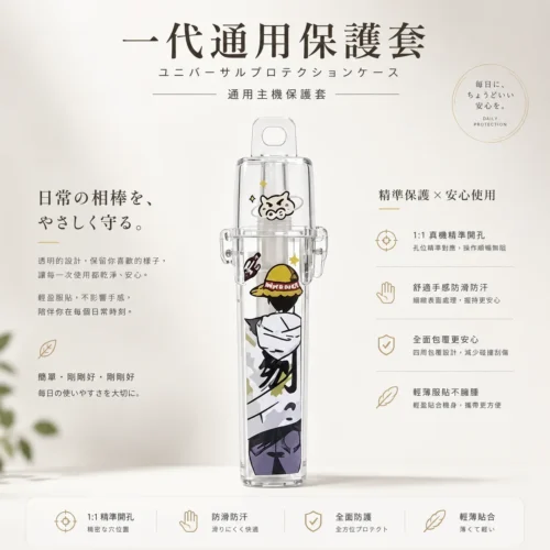 一代通用主機卡通貼圖透明保護套 強化防摔防刮工藝 便攜耐磨矽膠軟套 台灣現貨秒發