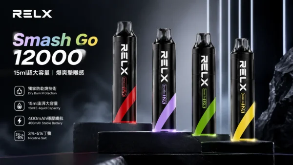 ChatGPT-Image-2026年8月31日-上午04_17_26.webp RELX Smash Go 12000口拋棄式電子煙 隨身大容量設備 400mAh穩壓續航 台灣現貨秒發