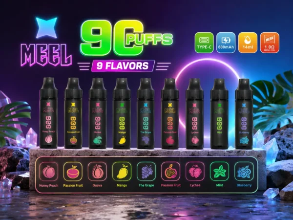 MEEL Marbo 9000口一次性主機 採用1.0歐姆Mesh網芯強效霧化技術  14ml巨量油量表現