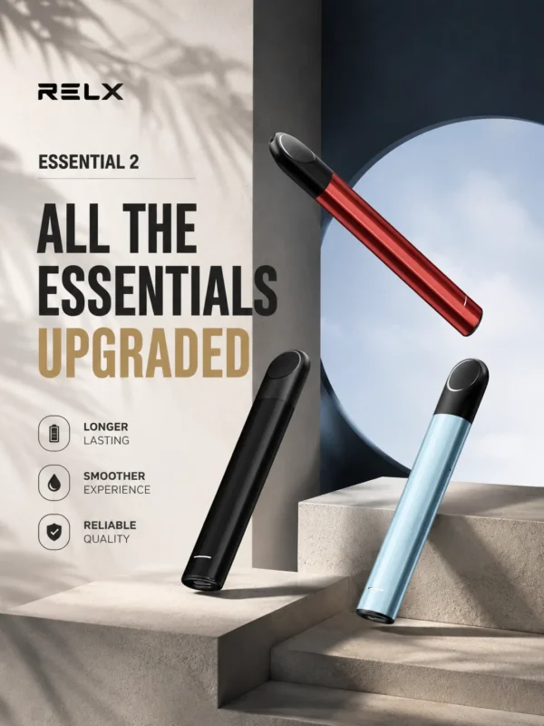 ChatGPT-Image-2026年9月6日-上午01_32_13.webp RELX 悅刻 Essential2 主機 四代五代六代煙彈通用 相容無限幻影系列 替換空彈升級備用主機