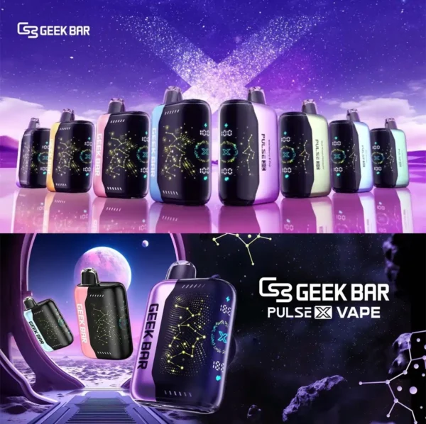 【買5贈1】GEEK BAR Pulse X星空系列 25000口拋棄式電子煙 首創3D曲面全螢幕視覺旗艦定位 台灣現貨