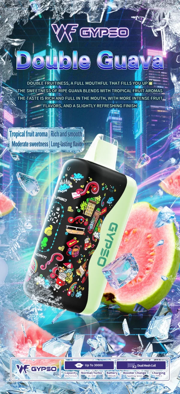 GYPSO滿天星30000口抛棄式電子煙-11.webp GYPSO 滿天星30000口拋棄式電子煙 14W-21W雙功率切換 掌上旗艦高規格機身 台灣現貨秒發