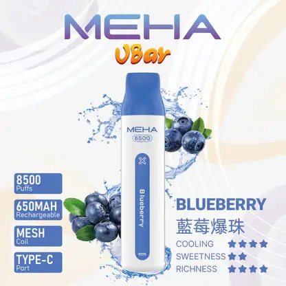 MEHA-8500口-VBar小白條-3.webp MEHA VBar 魅嗨小白條 8500口拋棄式電子煙 Mesh網綿芯 3%尼古丁鹽 Type-C 快充 台灣現貨