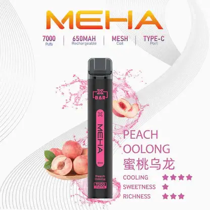 MEHA-XBAR-拋棄式-7000口小黑條-14.webp 魅嗨 MEHA XBAR 小黑條 7000口 採用 Mesh 網綿芯霧化技術 與 Type-C 快充 打造極強冰感細膩口感