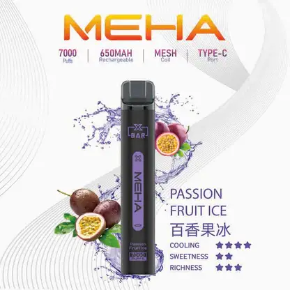 MEHA-XBAR-拋棄式-7000口小黑條-3.webp 魅嗨 MEHA XBAR 小黑條 7000口 採用 Mesh 網綿芯霧化技術 與 Type-C 快充 打造極強冰感細膩口感