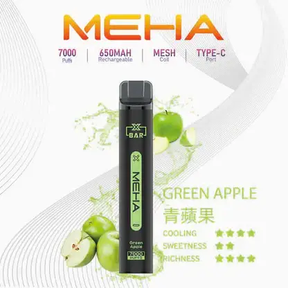 MEHA-XBAR-拋棄式-7000口小黑條-8.webp 魅嗨 MEHA XBAR 小黑條 7000口 採用 Mesh 網綿芯霧化技術 與 Type-C 快充 打造極強冰感細膩口感