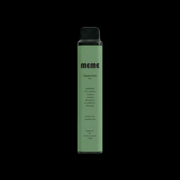 MEME-spearmint.webp MEME韓國熱銷 7000口拋棄式電子煙 韓系調香極致絲滑 霧化細膩黃金配比定位 台灣現貨