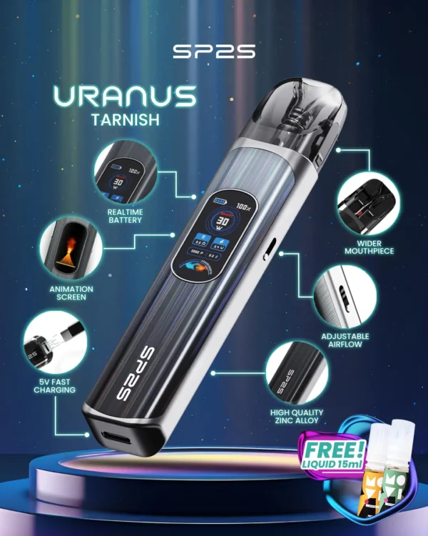 MP-Uranus-1080x1350px-New-Product-Tarnish.webp SP2S Uranus 天王星 開放式主機 1000mAh 大容量續航與快充設計 滿足全天候隨身攜帶與長效抽吸需求