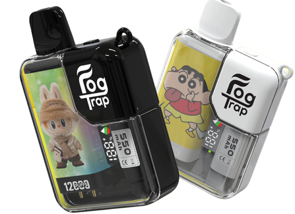 【買十送一】Fog Trap 蠟筆小新×LABUBU 12000口拋棄式電子煙 隨身潮玩備用設備 油電雙顯 台灣現貨秒發