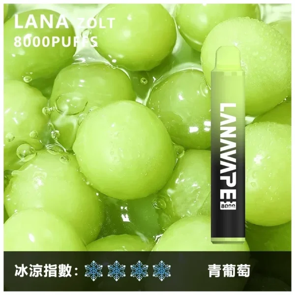 image-283-1.webp LANA ZOLT 拉娜 8000口 搭載 Mesh 網綿芯霧化技術 與 15ml 大油艙 帶來極致清爽冰感與順滑擊喉體驗