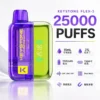【買一盒煙彈送主機】相容KEYSTONE FLEX-3 鑰石25000口大容量拋棄式電子煙 15ml透明可視油艙替換系統 台灣現貨