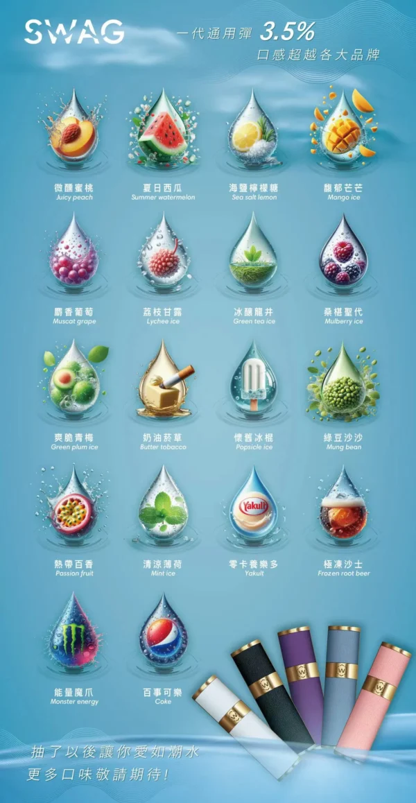 【買5贈皮革主機】SWAG 一代通用煙彈 採用 獨家 3.5% 解癮配方  打造順暢濃郁口感與極致擊喉體驗