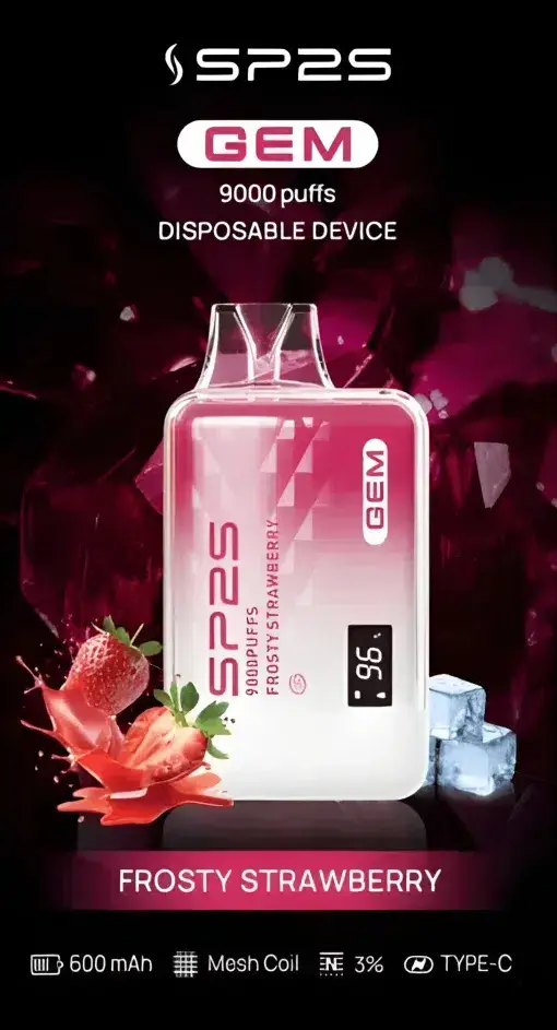 SP2S思博瑞GEM 9000口拋棄式電子煙 巨量裝煙油續航天花板 透明水晶質感定位 台灣現貨