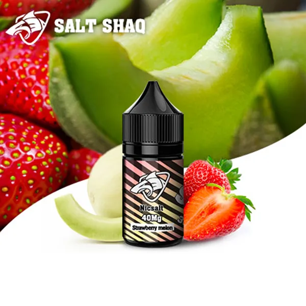 鯊克-煙油-草莓香瓜 SALTSHAQ鯊克煙油 隨身小煙解癮神器 30ml極致爆爽涼感 40mg尼古丁鹽 台灣現貨秒發